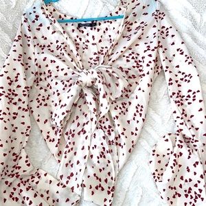 Nastygal heart tie top